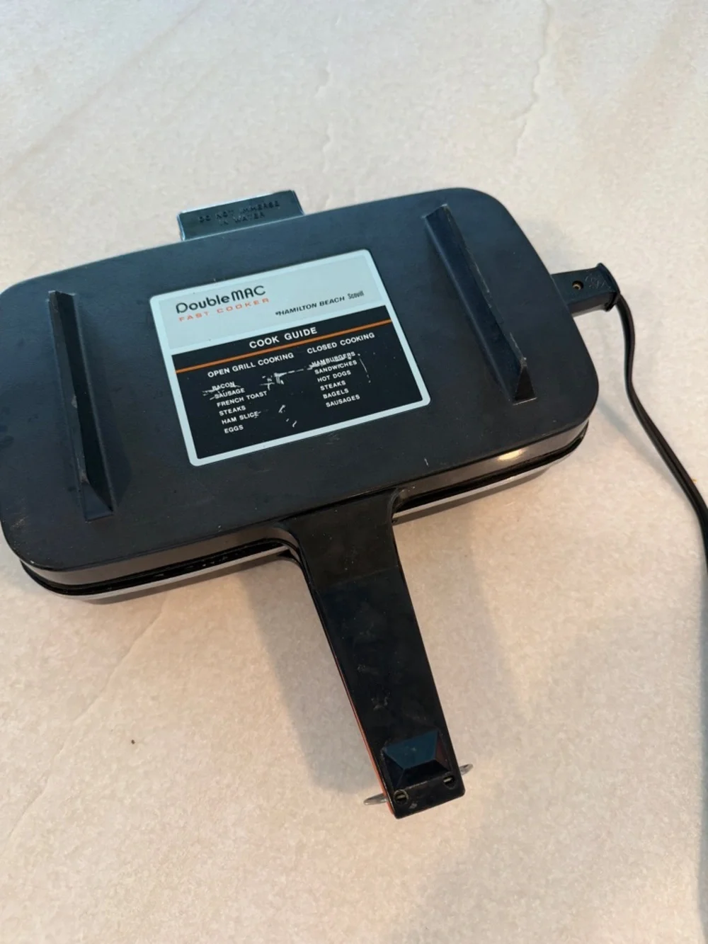 Hamilton Beach Black and Orange Electric Grill/Pan